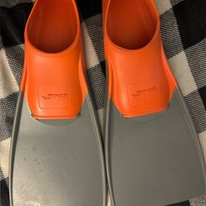 Orange and Gray Swim Fins US 7-9